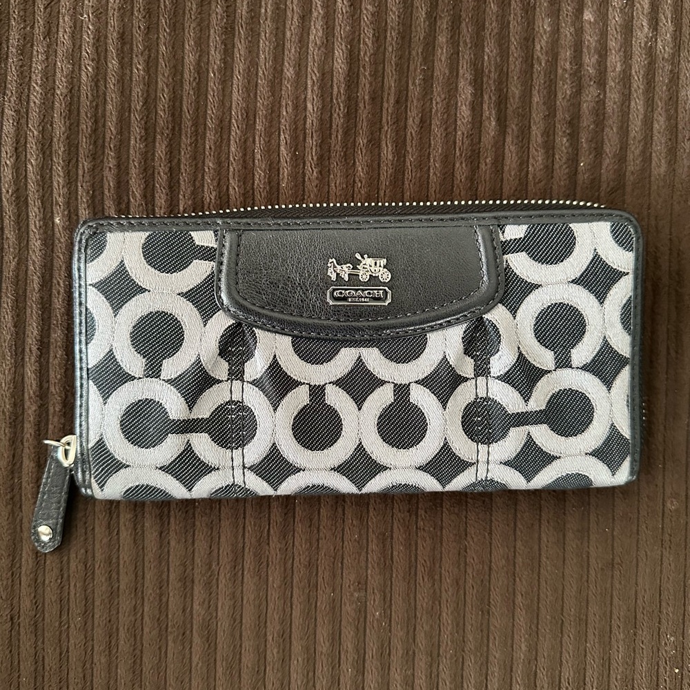 Coach denim wallet